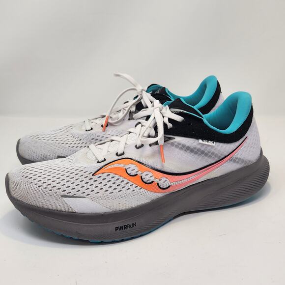 Saucony Ride 16 Running Shoes Men Size 11 White Teal Orange Comfort Sneakers main image 7